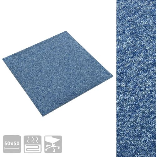 Podne pločice s tepihom 20 kom 5 m² 50 x 50 cm plave slika 3