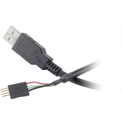 Akasa USB kabel USB 2.0 4 polni konektor za stupove, USB-A utikač 0.40 m crna pozlaćeni kontakti, UL certificiran EXUSBIE-40 slika 2