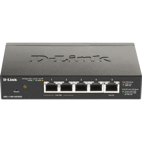LAN Switch D-Link DGS-1100-05PDV2 10/100/1000 5port PoE Smart slika 1