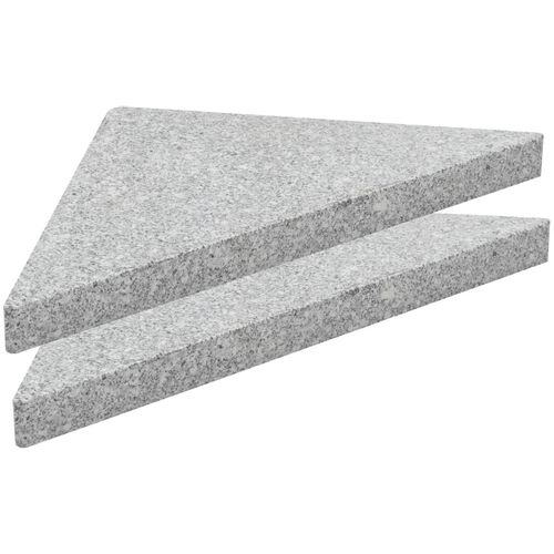 Postolje za suncobran granitno 15 kg trokutasto sivo slika 2