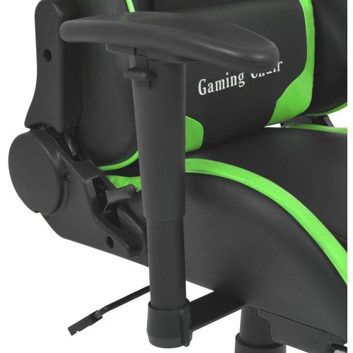 Podesiva igraća uredska stolica s osloncem za noge zelena slika 5