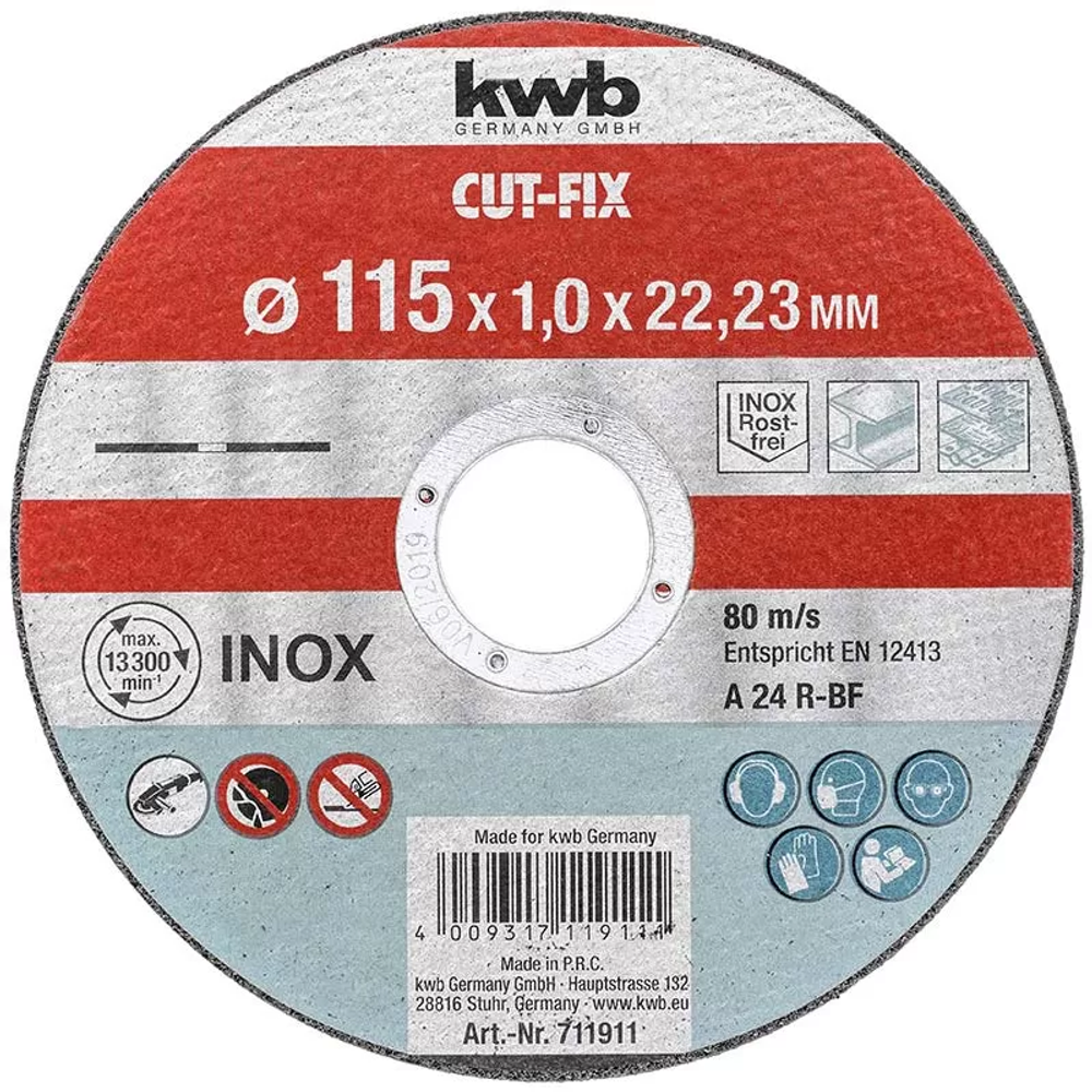 KWB rezna ploča za INOX 180 x 1,6 mm slika 1