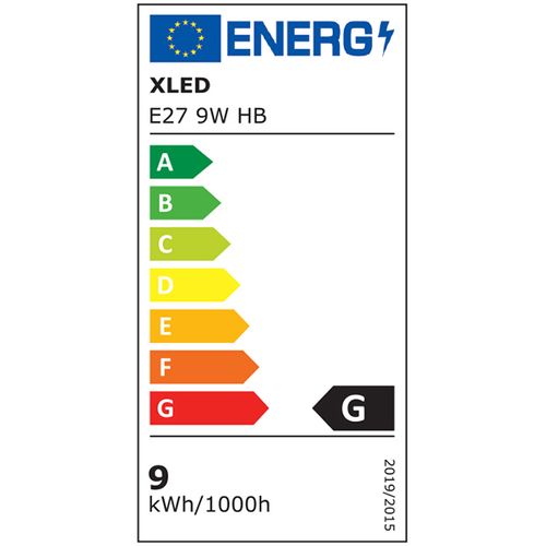 XLED E27 9W HB LED Sijalica 6500K,800Lm,220V,Hladno Bela slika 3