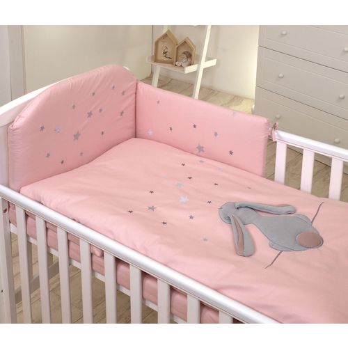 Amy posteljina set 5 elem. Fluffy Pink (za krevetić 120x60 cm) slika 4