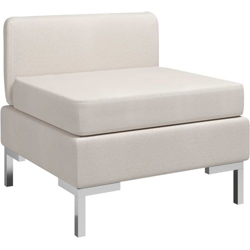 Modularna srednja sofa s jastukom od tkanine krem slika 12