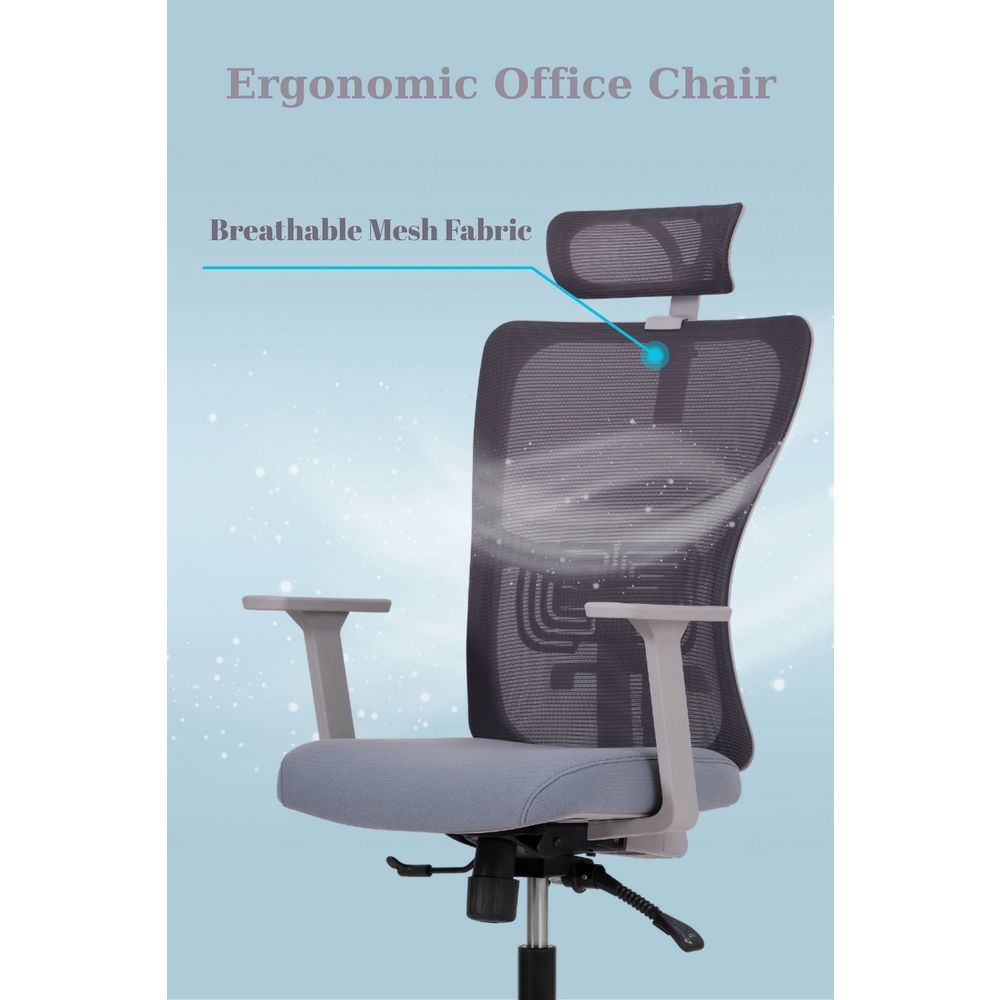 Office chair Lumbar 126 - Grey colour slika 9