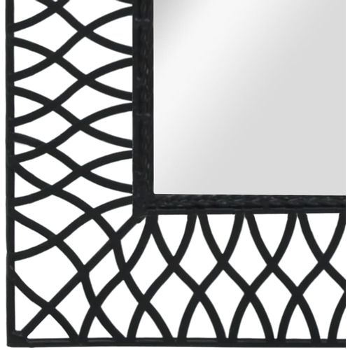 Vrtno zidno ogledalo s lukom 50 x 80 cm crno slika 4