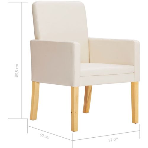 Blagovaonske stolice od umjetne kože 4 kom krem slika 27