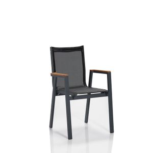 Ottowa - Sivi, Crni Set Baštenskih Stolica (6 Komada)