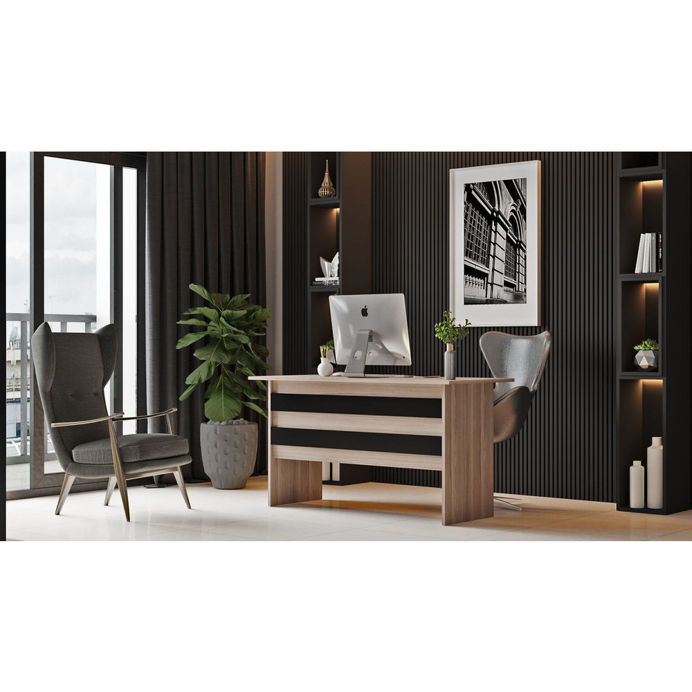 Vo1-Ob OakBlack Radni Sto slika 4