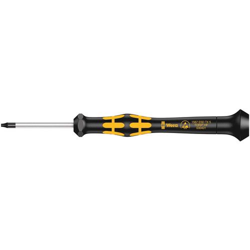 1567 TORX® HF Kraftform Mikro odvijač s funkcijom držanja, TX 5 x 40 mm Wera 1567 ESD Micro  Torx odvijač Veličina T 5 Duljina oštrice: 40 mm slika 1