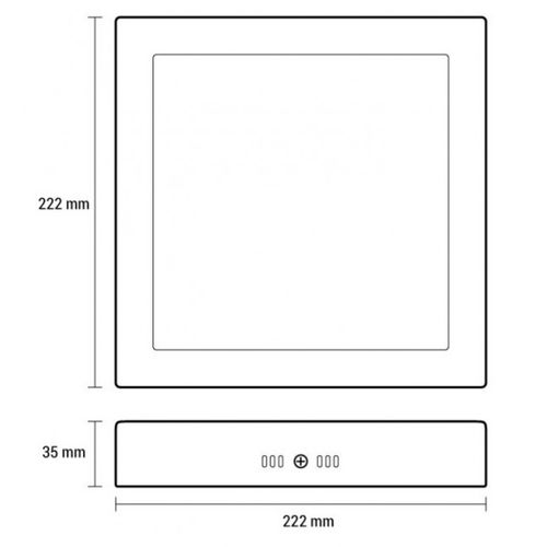 LED nadgradna panel lampa 18W dnevno sve LNP-P-18/W slika 2