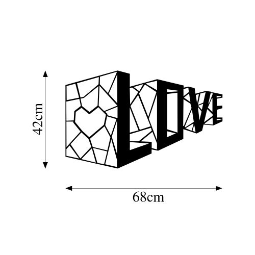 Wallity Metalna zidna dekoracija, Love 4 slika 5