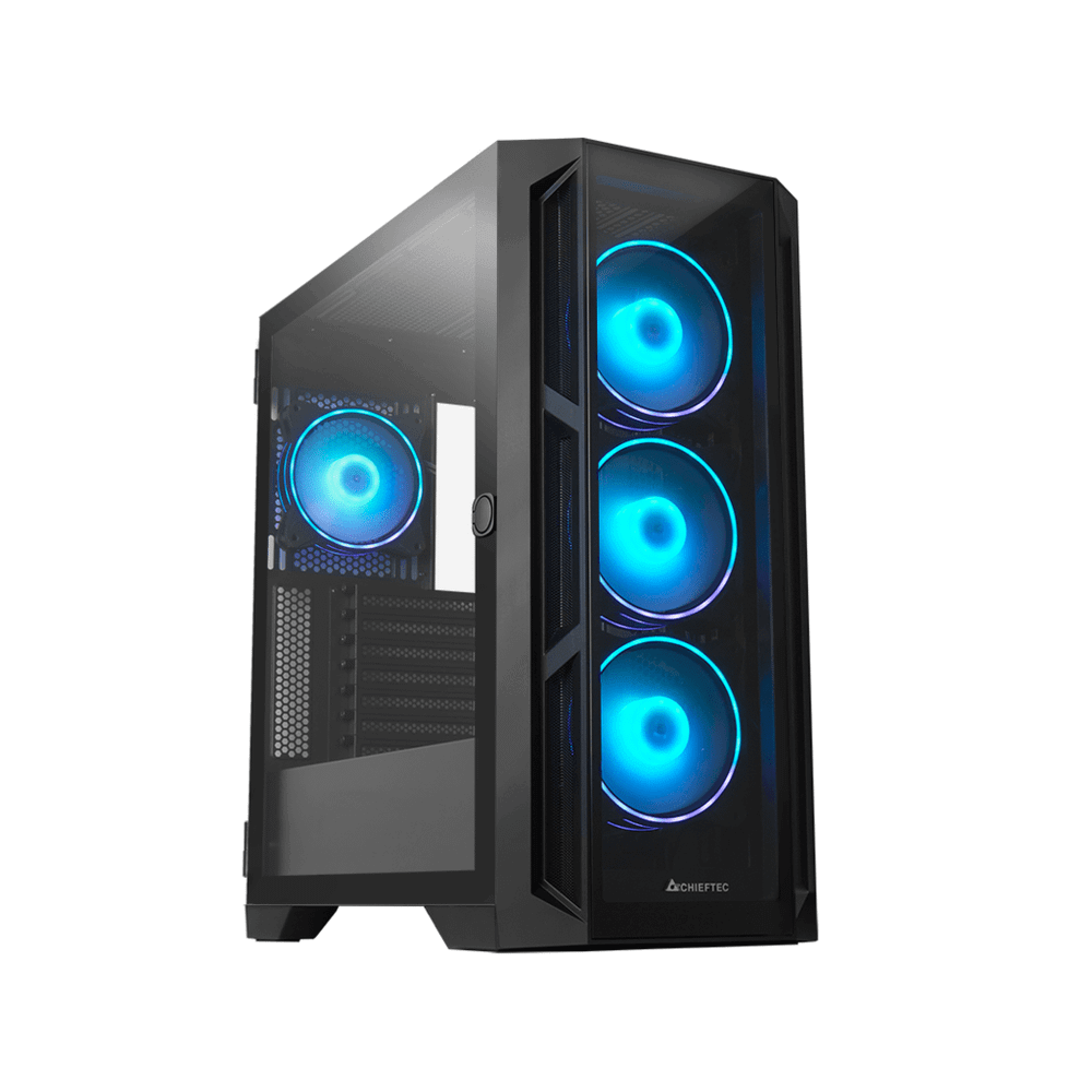 Chieftec Apex Case4x120mm A-RGB fans,control hubtempered glass, E-ATX slika 1