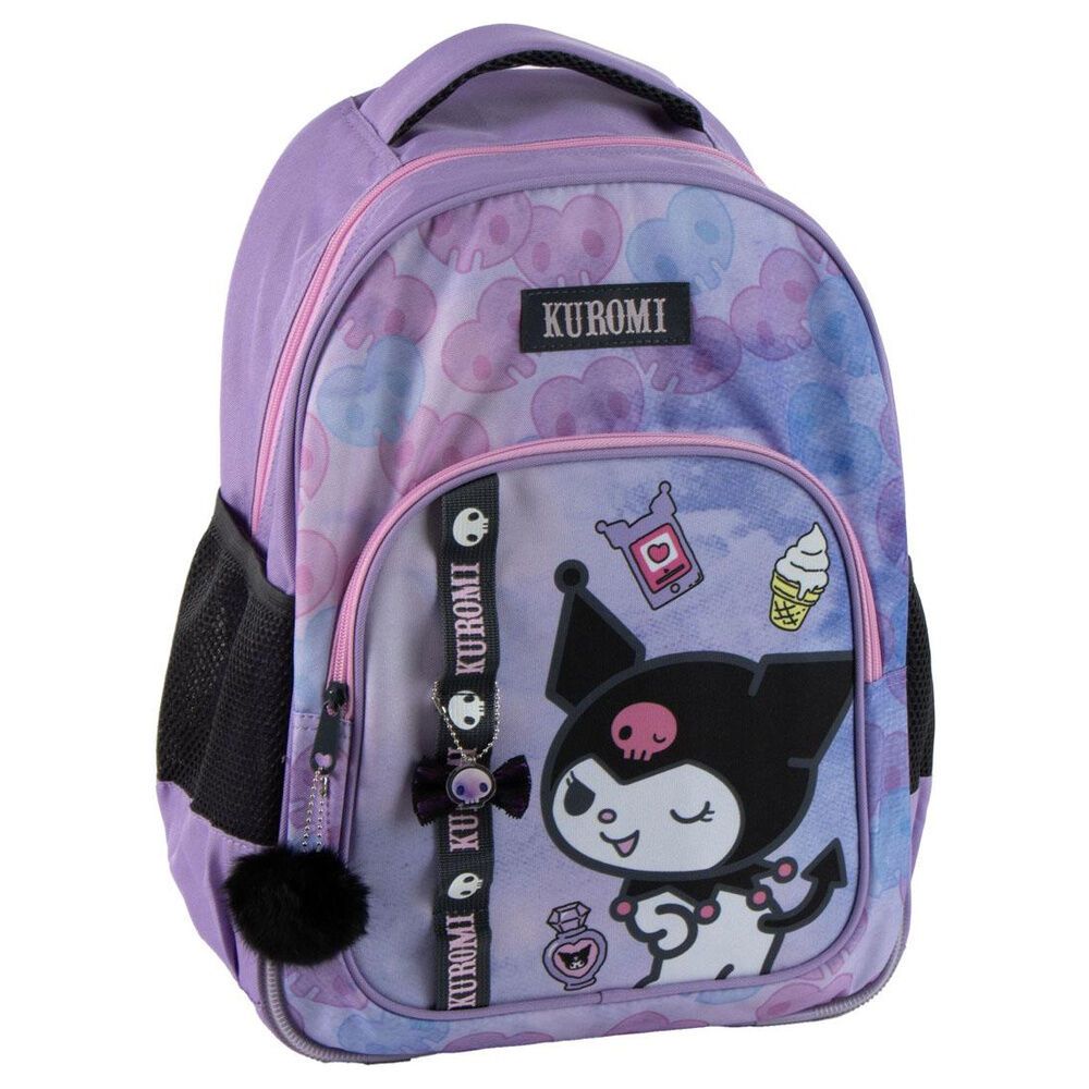 Mochila Kuromi Hello Kitty 42 cm prilagodljiva za trolley slika 1