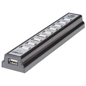 USB HUB 10port Manhattan 161572 2.0/480Mbps/Crni