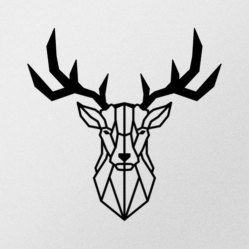 Deer2 Metal Decor Black Decorative Metal Wall Accessory slika 4