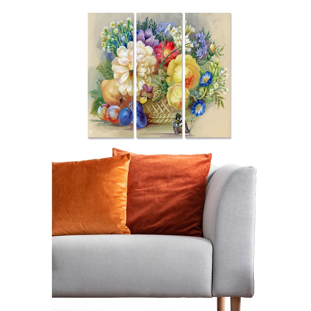 Dekorativna MDF Slika u Više Boja (Set od 3 Komada) - MDF1339447 slika 1