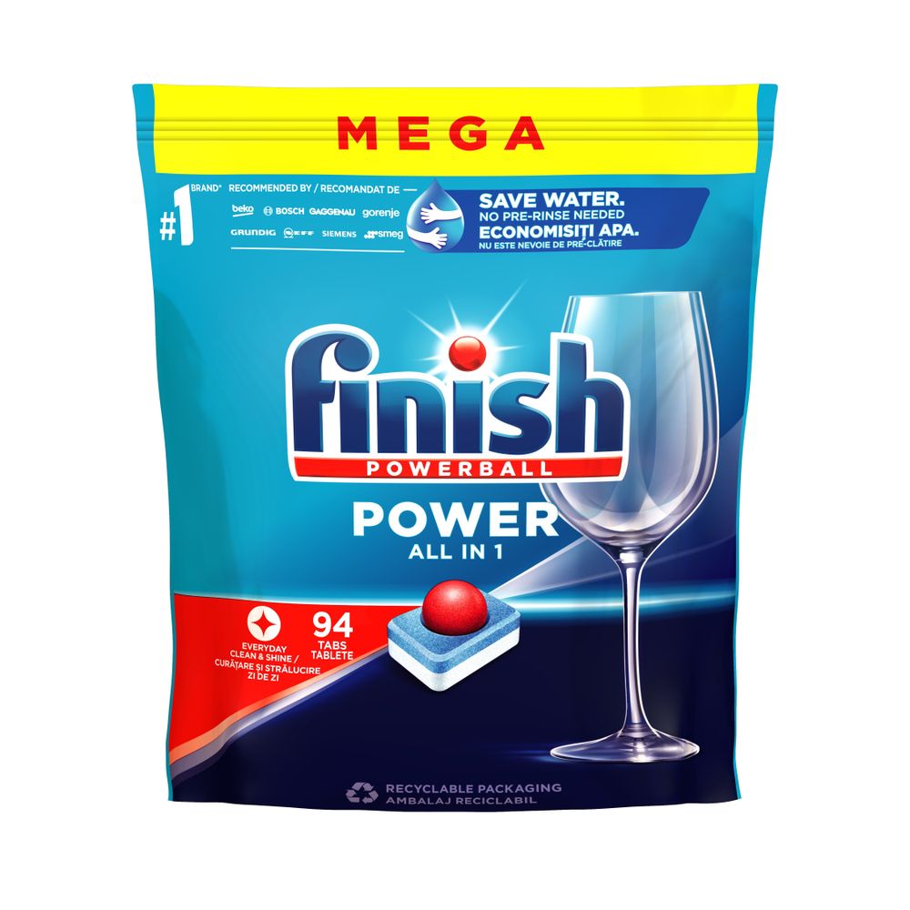 Finish Power tablete za mašinsko pranje suđa All in One 94 kom slika 1