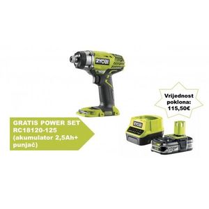 Ryobi Aku Udarni Odvijač R18ID3-0 (18V ONE+, 1/4", 220Nm)