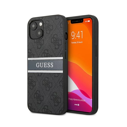 Maska Guess Stripe za iPhone 13 6.1 siva (GUHCP13M4GDGR) slika 1