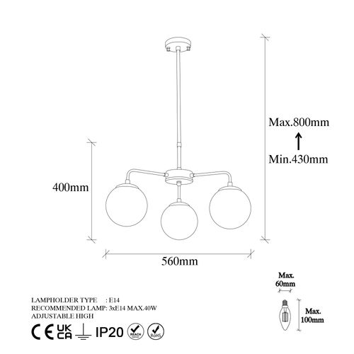 Opviq Luster, 942FLG1351 slika 5