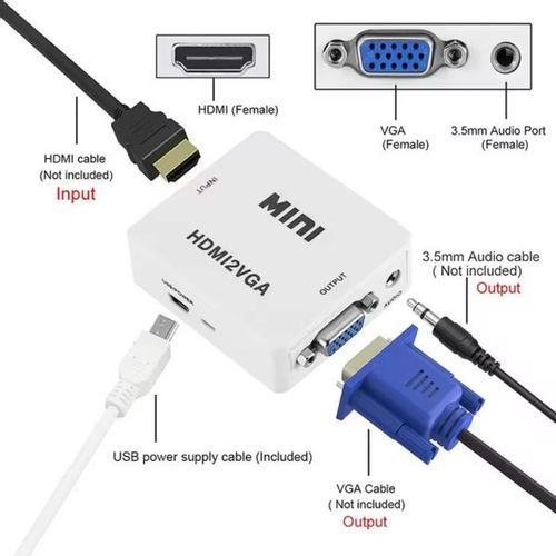 A-HDMI-VGA-Mini ** Gembird input HDMI to VGA (901) (289) slika 1