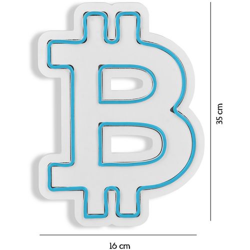 Wallity Ukrasna plastična LED rasvjeta, Bitcoin - Blue slika 8