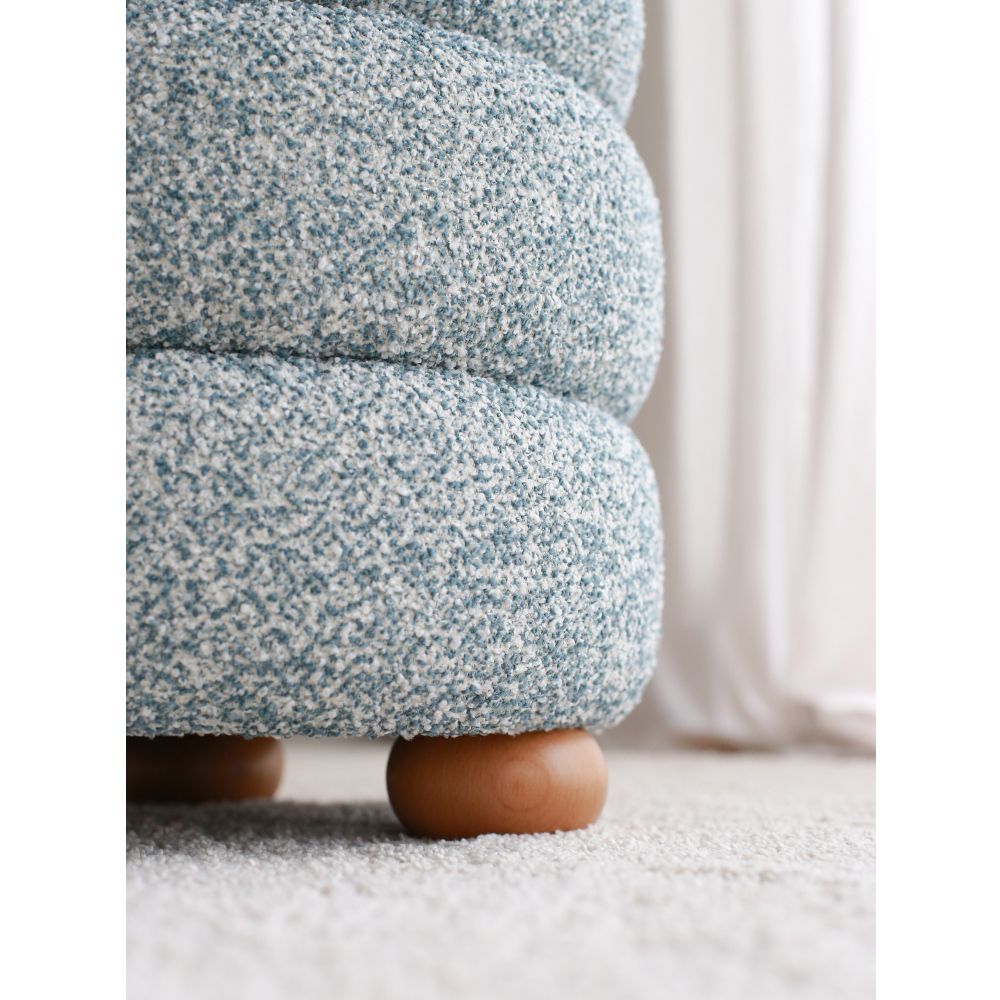 Boumy Wood - Plavi Plavi Sivi Pouf slika 4