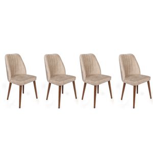 Set Stolica Alfa-464 V4 - boje: krem, orah (4 komada)