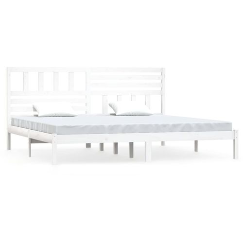 Okvir za krevet od borovine bijeli 180 x 200 cm 6FT Super King slika 2