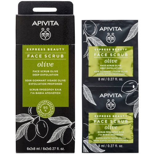 Apivita Express beauty piling maska za lice s maslinom za dubinsku eksfolijaciju, 2x8 ml slika 1