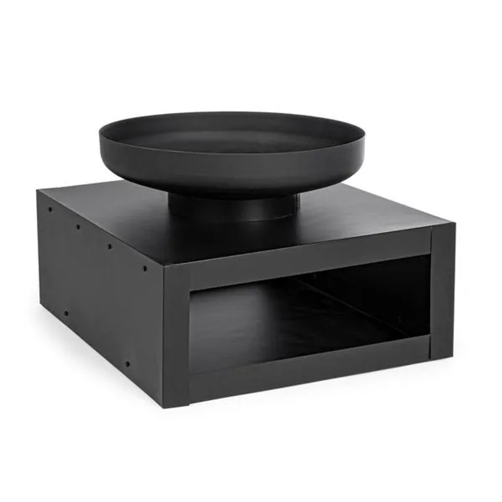 Bizzotto Vanjsko ložište Efesto s držačem za drva crno 70 × 38 cm slika 1