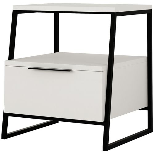 Pal - White White Nightstand slika 3