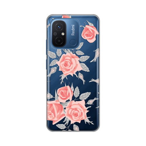 Torbica Silikonska Print Skin za Xiaomi Redmi 12C Elegant Roses slika 1