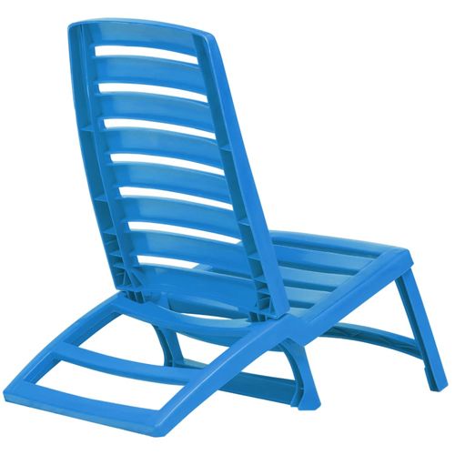 Sklopive stolice za plažu 4 kom plastične plave slika 4