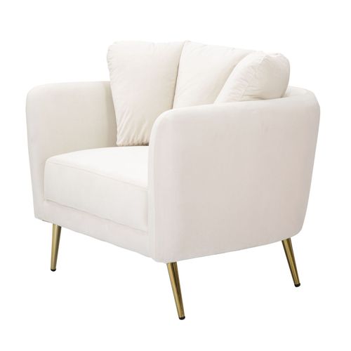 Mauro Ferretti Naslonjač ARMCHAIR KIEV CREAM cm 88X77X74 slika 3