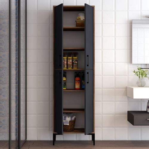 Berlin A - Walnut, Anthracite Walnut
Anthracite Multi Purpose Cabinet slika 3