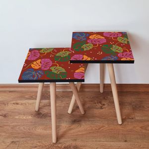 2SHP140 - Multicolor Multicolor Nesting Table (2 Pieces)