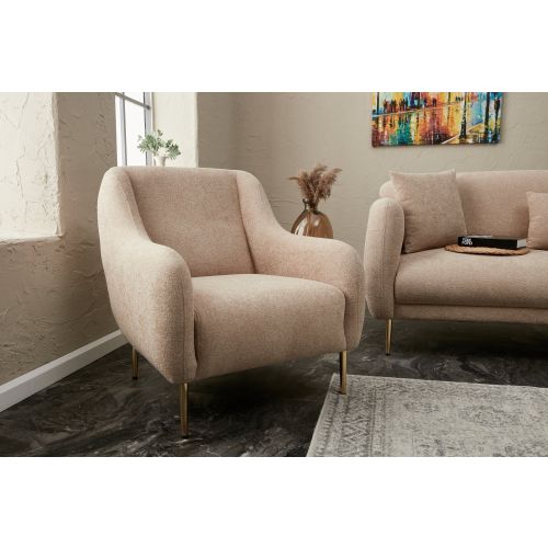 Atelier Del Sofa Sofa, Bež Zlato, Simena - Beige slika 1