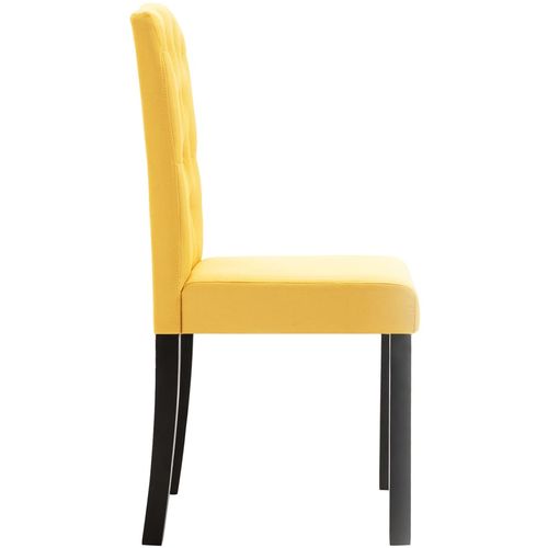Blagovaonske stolice od tkanine 2 kom žute slika 28