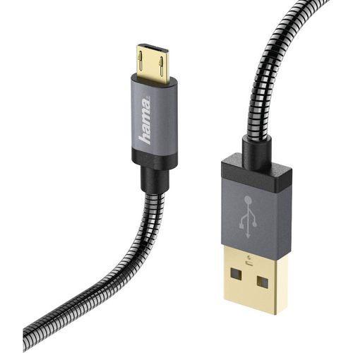 Hama USB kabel USB 2.0 USB-A utikač, USB-Micro-B utikač 1.50 m antracitna boja  00173625 slika 5