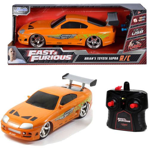 Fast and Furious Toyota Supra orange 1995 auto na daljinski pogon slika 1