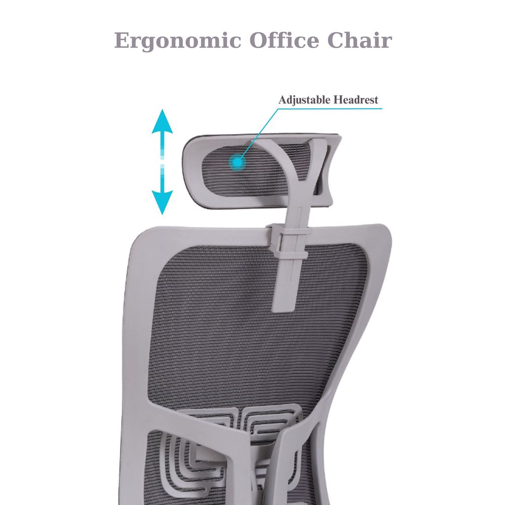 Office chair Lumbar 126 - Grey colour slika 10