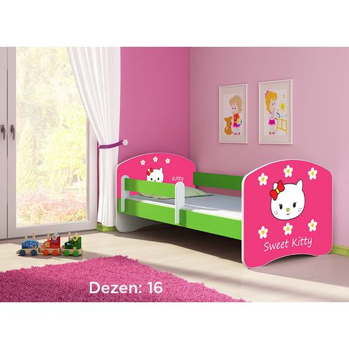 Deciji krevet ACMA II 180x80 + dusek 6 cm GREEN16 slika 1