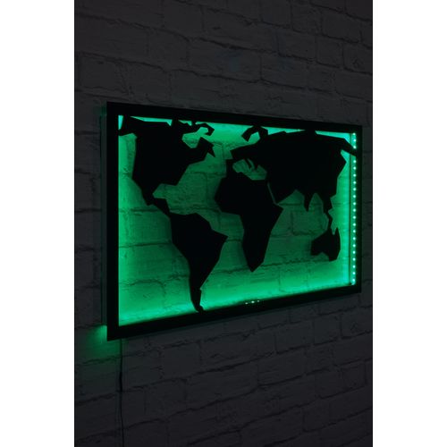 Wallity Ukrasna LED rasvjeta, World Map 2 - Green slika 3
