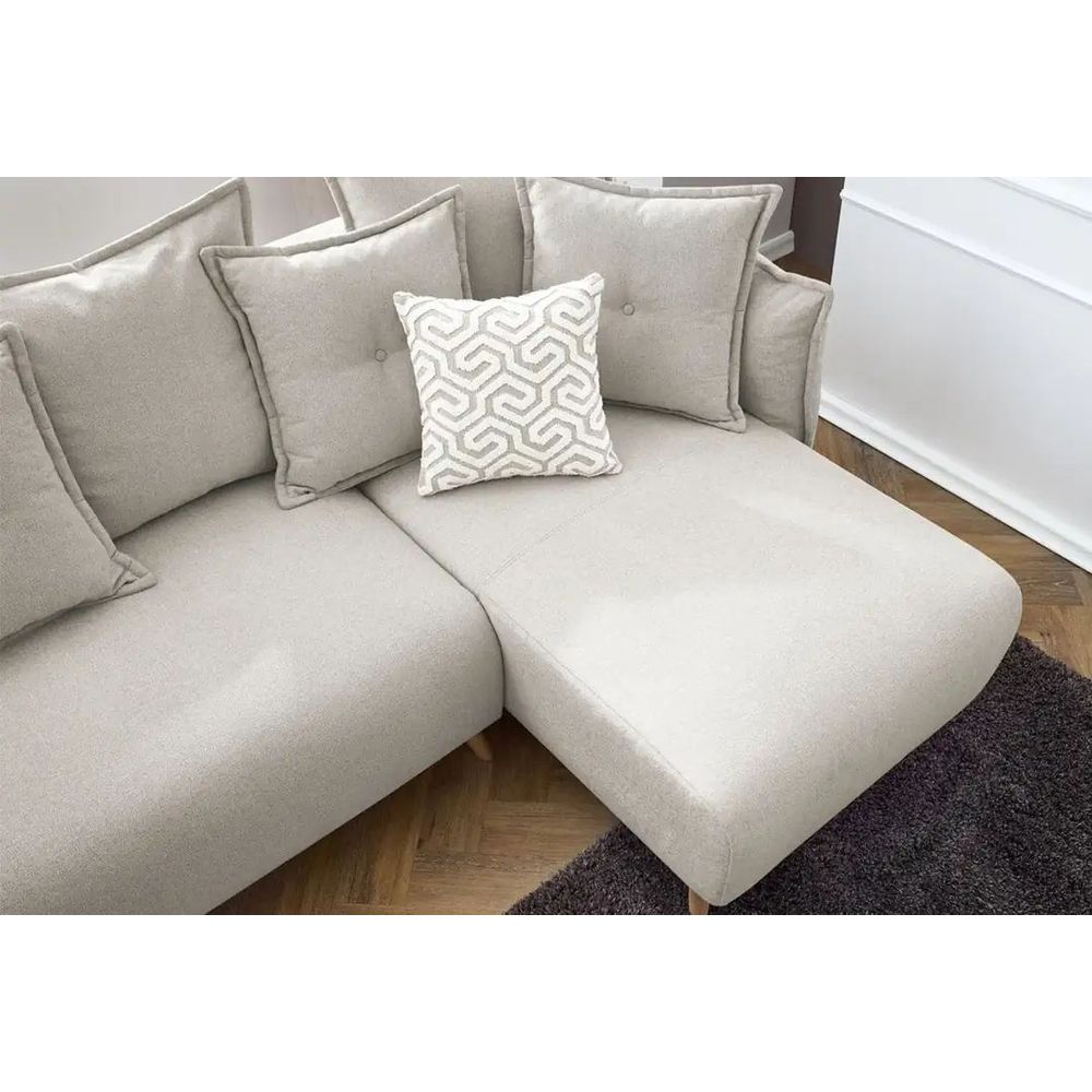 Ugaona Sofa Puffy - boja: krem slika 6