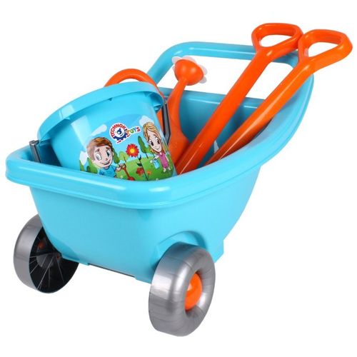 Vrtna kolica s priborom za igru, plavo - narančasta slika 2