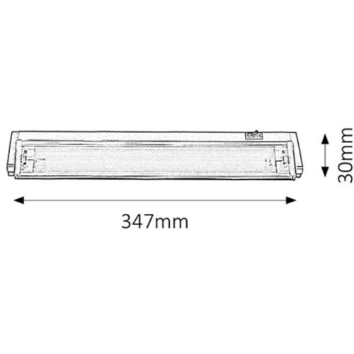 Rabalux Easy light fluo lampa T5 8W srebrna Kupatilska rasveta slika 2