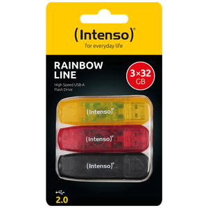 (Intenso) USB Flash drive 32GB Hi-Speed USB 2.0,Rainbow Line, 3 kom - USB2.0-32GB/Rainbow, 3 kom